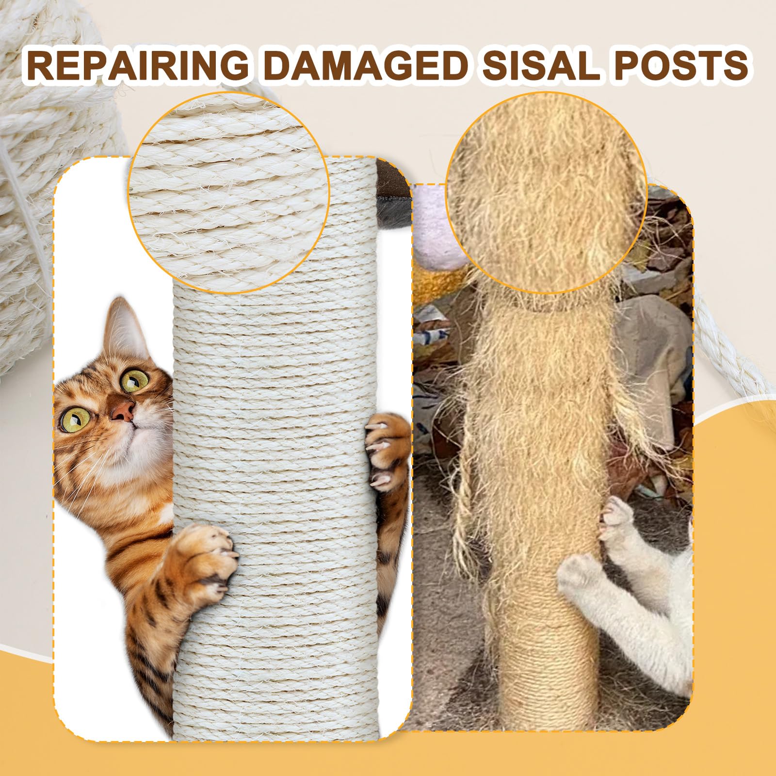 Cymuber cat toy DIY project using sisal rope on a handmade toy