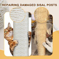 Cymuber cat toy DIY project using sisal rope on a handmade toy