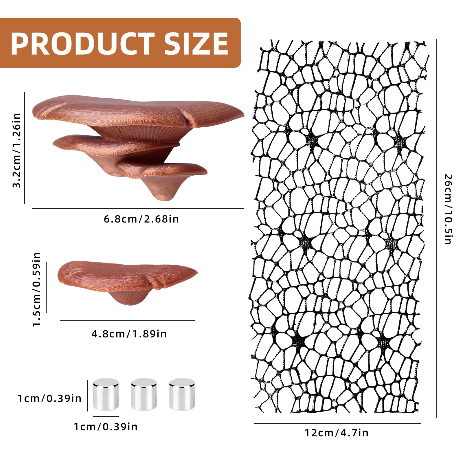 Cynailli moss ribbon in black, mimics web-like cover offering natural concealment and resting spots.