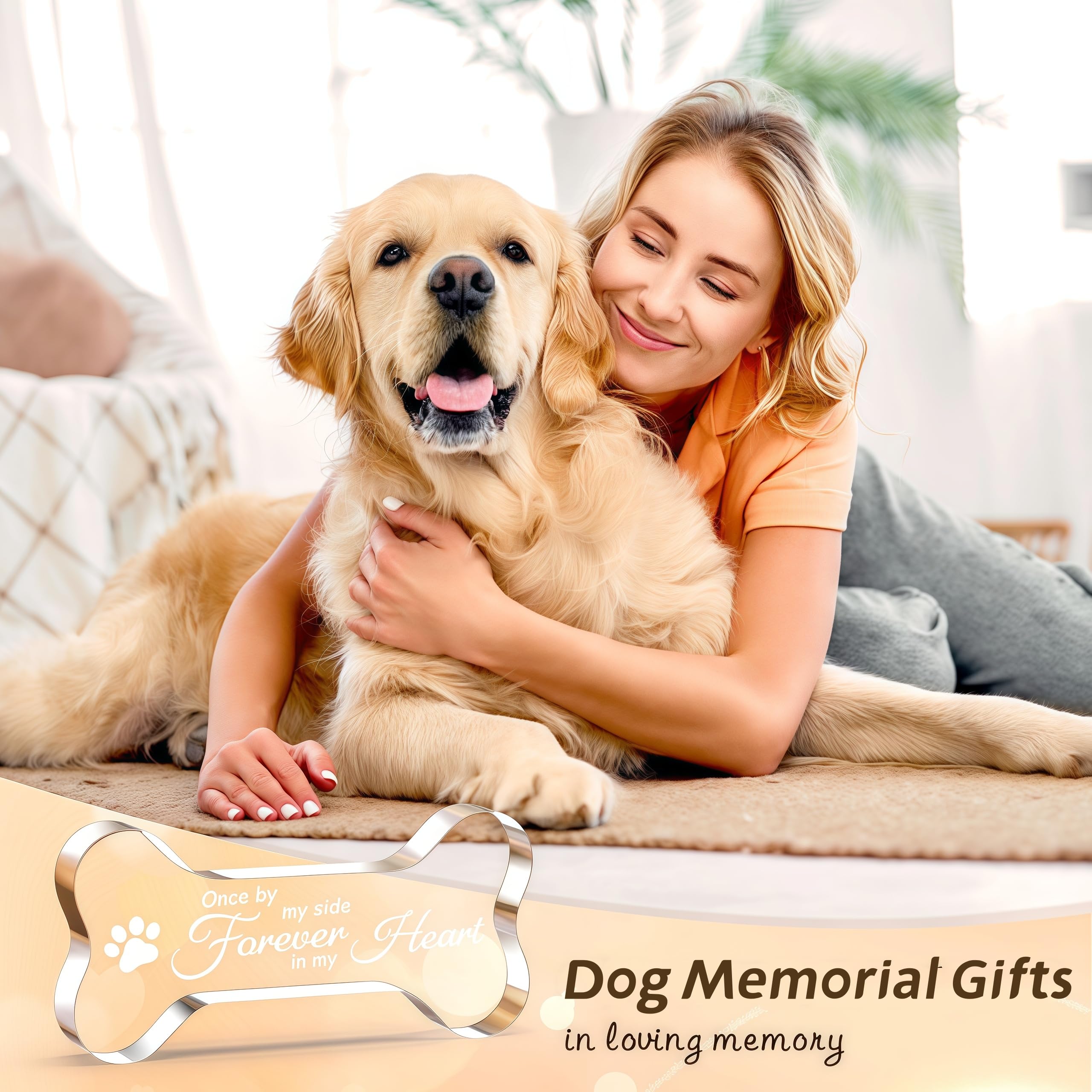 Cynlsum pet memorial ornament cover film removed before display.