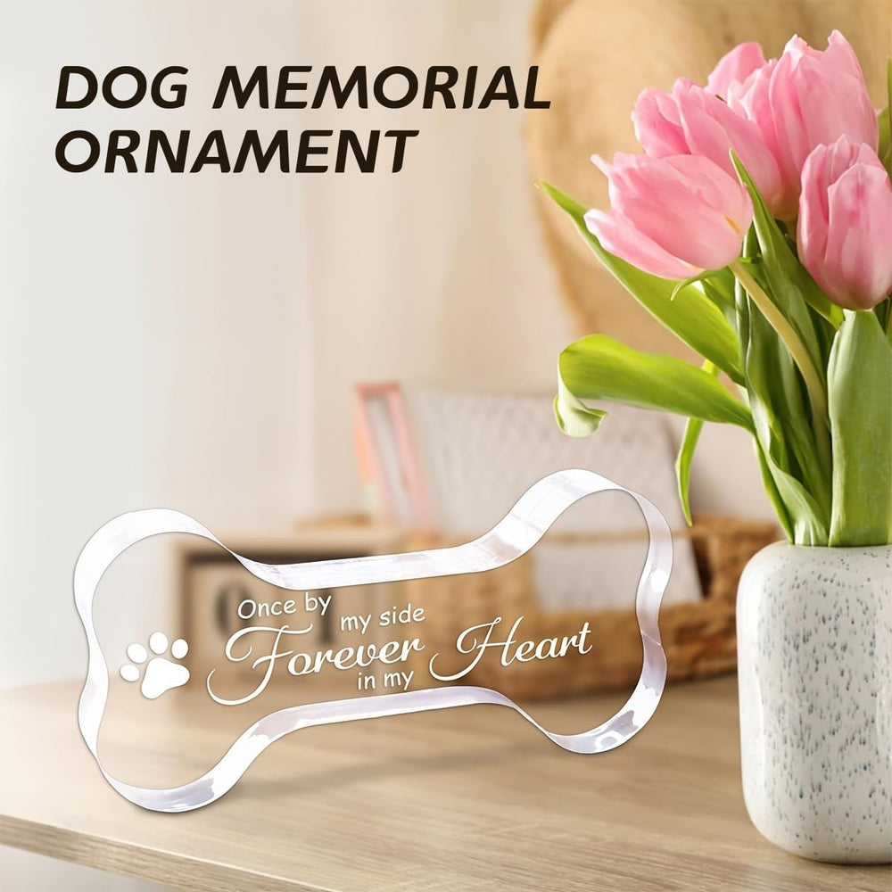 Cynlsum keepsake ornament for long-term display honoring a dog's memory.