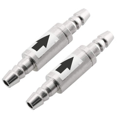 Cystarry 2pc stainless steel check valve, anti-backflow protection for aquarium CO2 line.
