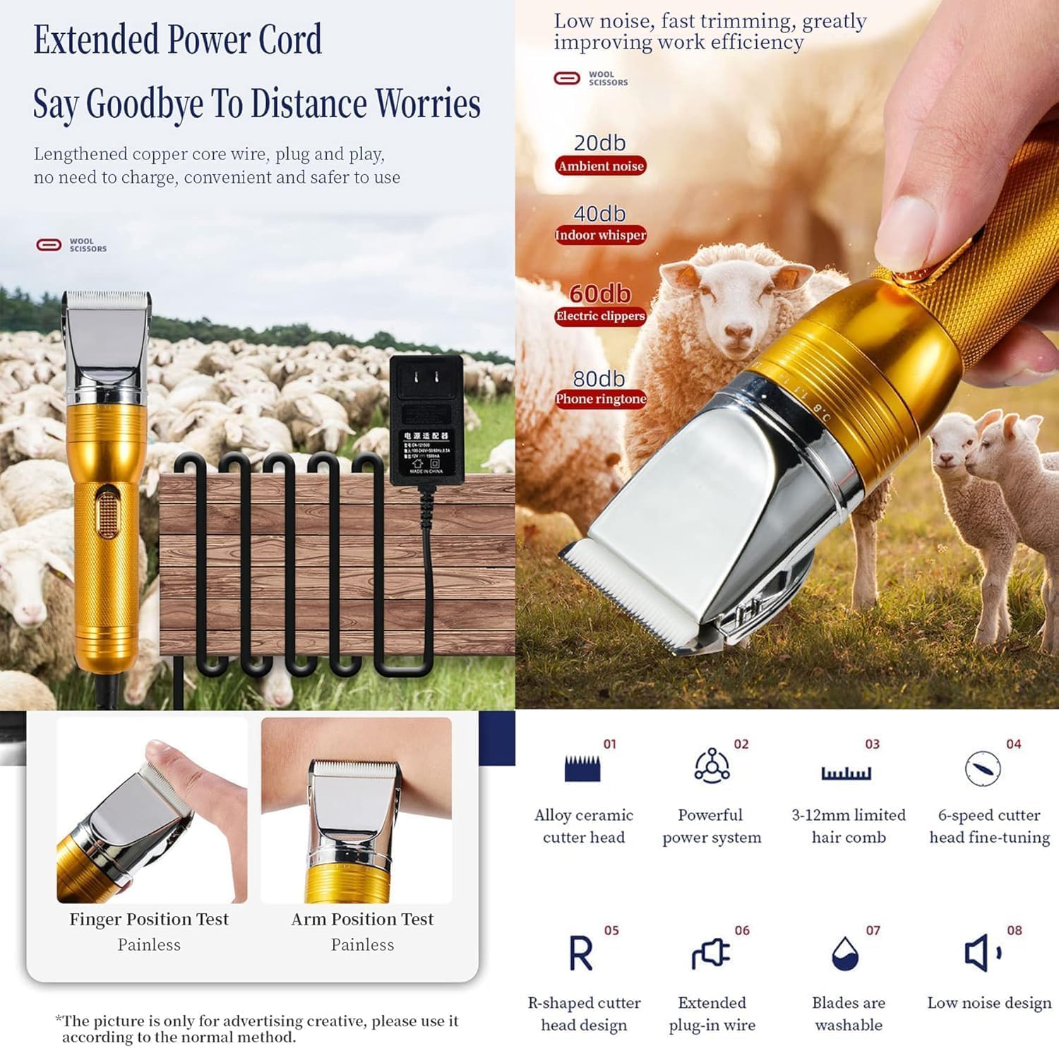 Cyxunand clippers ergonomic housing reduces vibration during grooming.