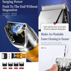 Cyxunand clippers side view with ergonomic grip for long grooming.