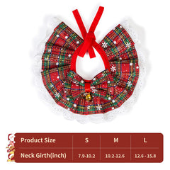 Cyzucle dog Christmas outfit easy-to-wear scarf for fuss-free dressing.