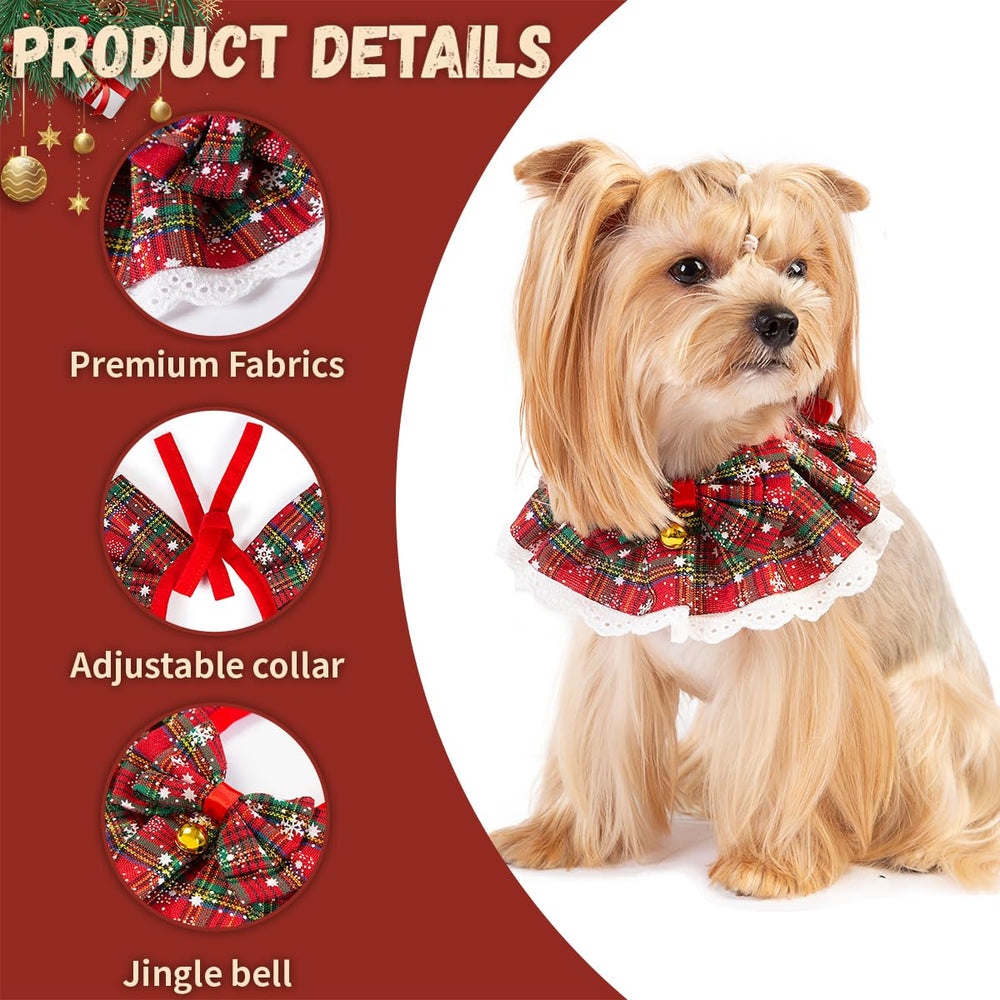 Cyzucle dog Christmas outfit closeup highlighting soft fabric and jingling bells for comfort.