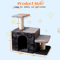 Czoynife 3-in-1 pet stairs front view highlights easy access to high beds