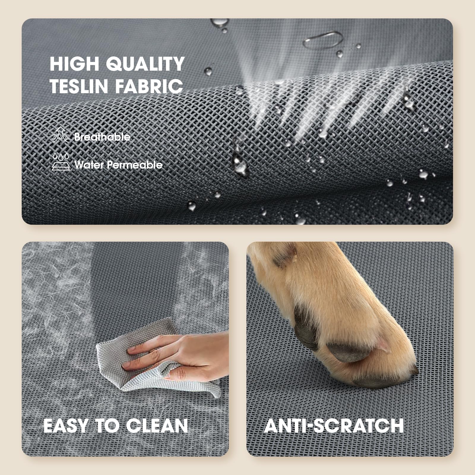 Czpalo elevated dog bed in outdoor setup illustrates portable, easy-to-move design.