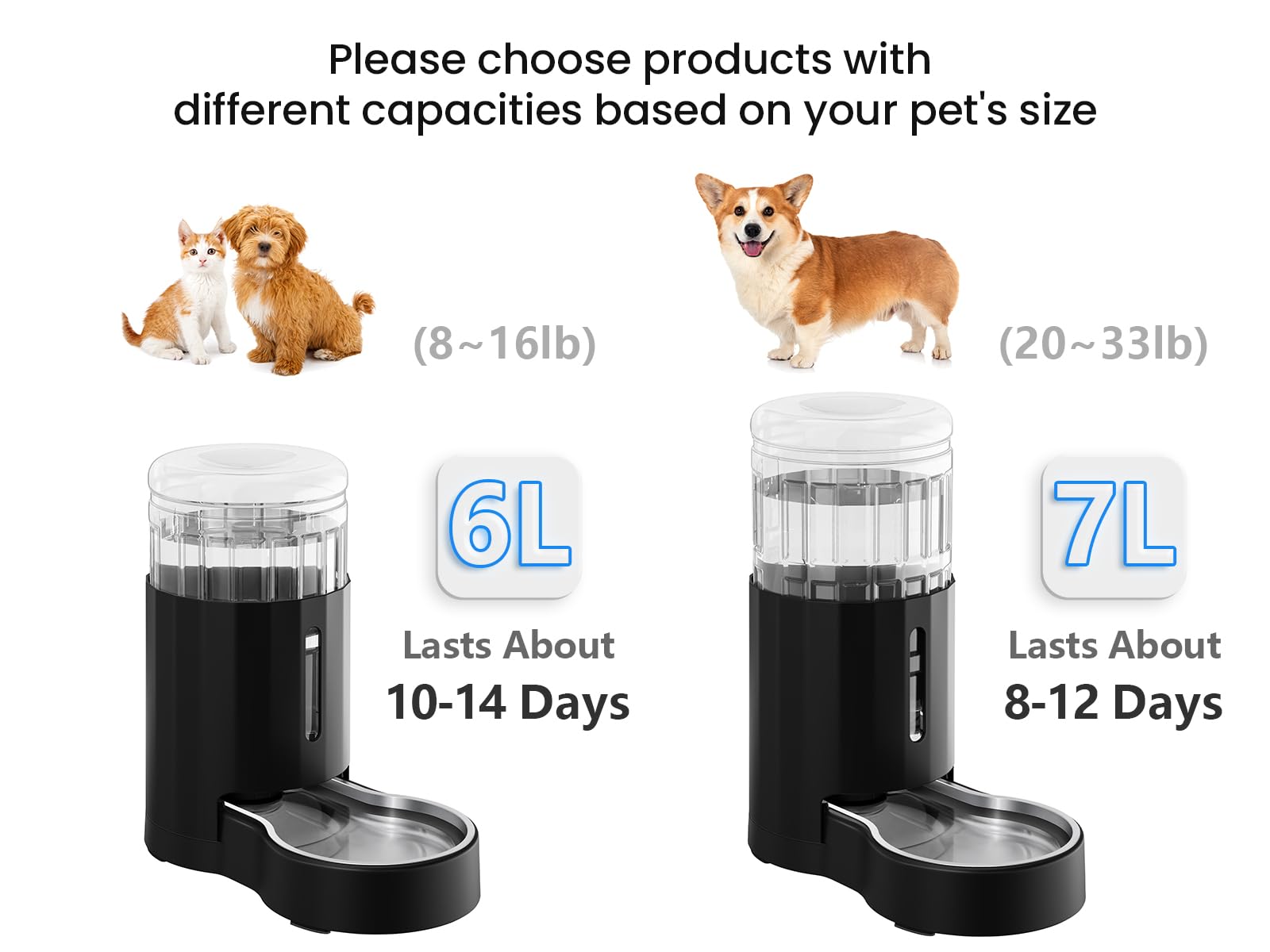 CZPET black 8L water dispenser complements modern homes and pet spaces.