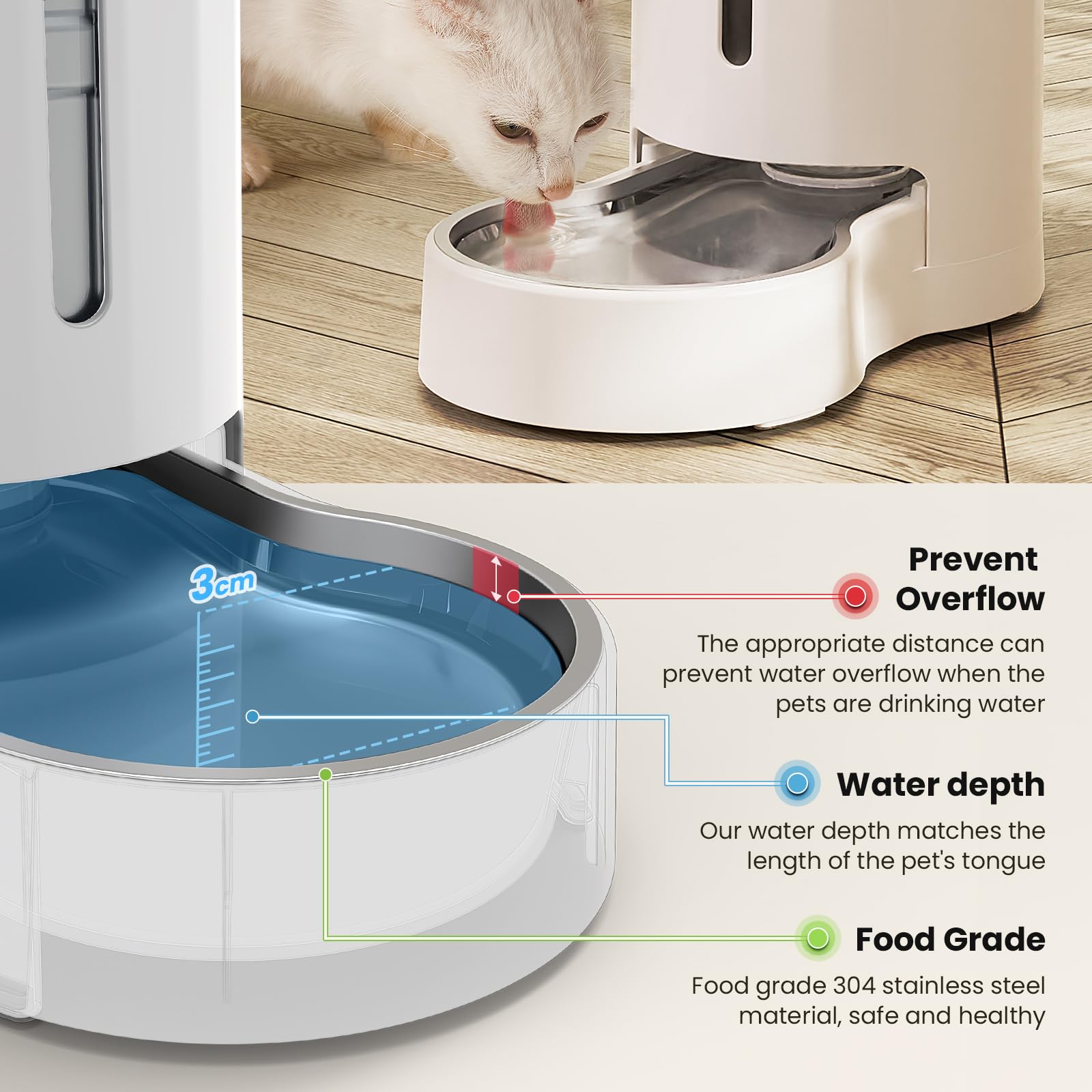 CZPET gravity replenishment visual window demonstrates water level monitoring at a glance.