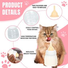 CZTNNZK kitten-puppy nursing bottle 60ml, precise milk measurement for newborn pets.