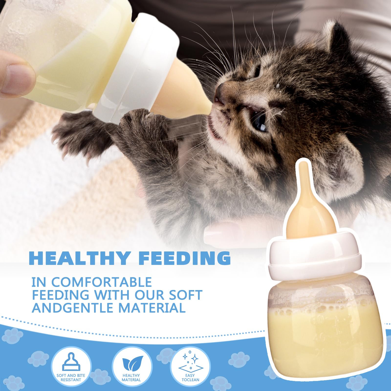 CZTNNZK packaging includes 3 nipples and 60ml bottle for flexible feeding.