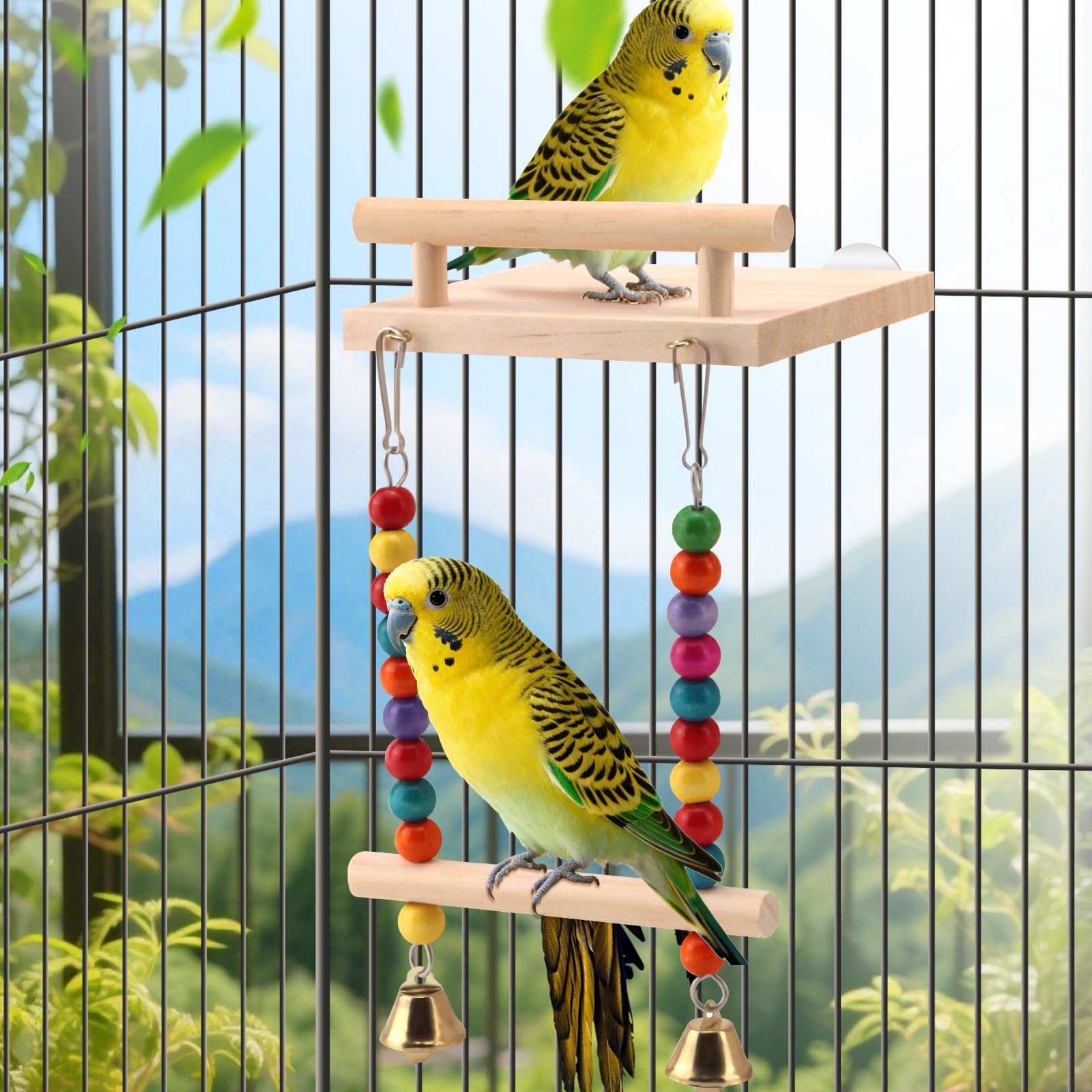 CZWESTC adjustable-perch-position shows easy tool-free setup for versatile cage spaces.