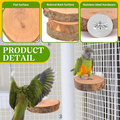 CZWESTC easy cage installation image showing height-adjustable perches for customized resting zones.