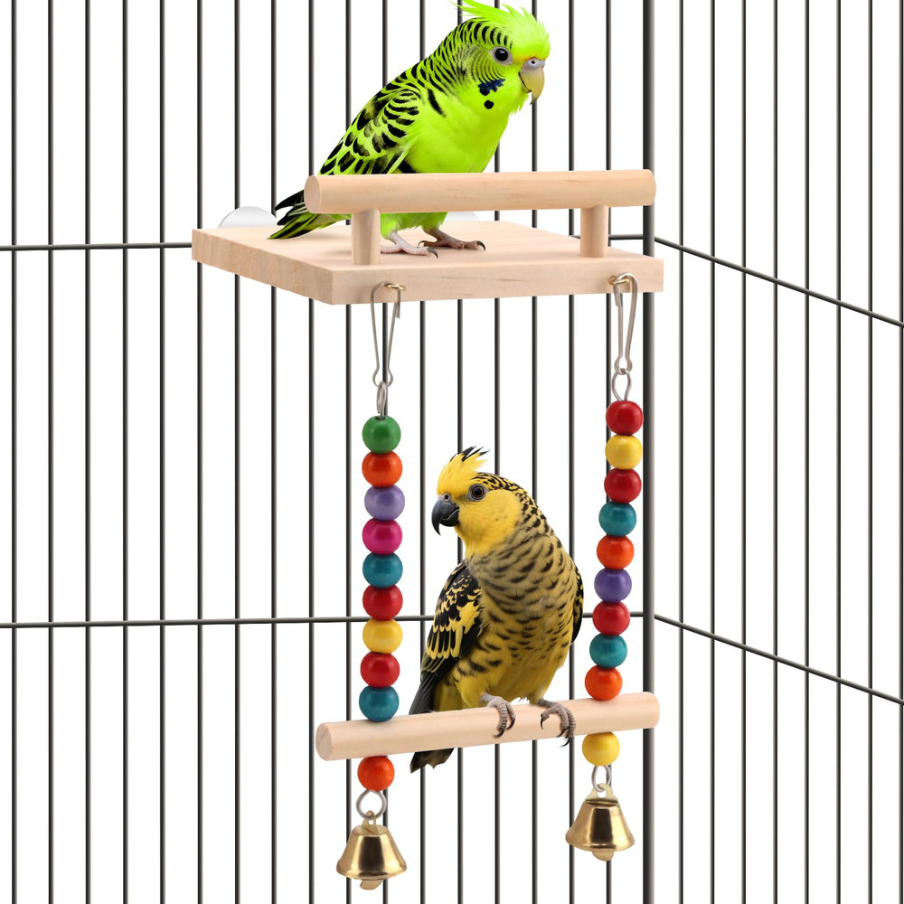 CZWESTC natural wood bird perch showcases safe, splinter-free perching for small birds.