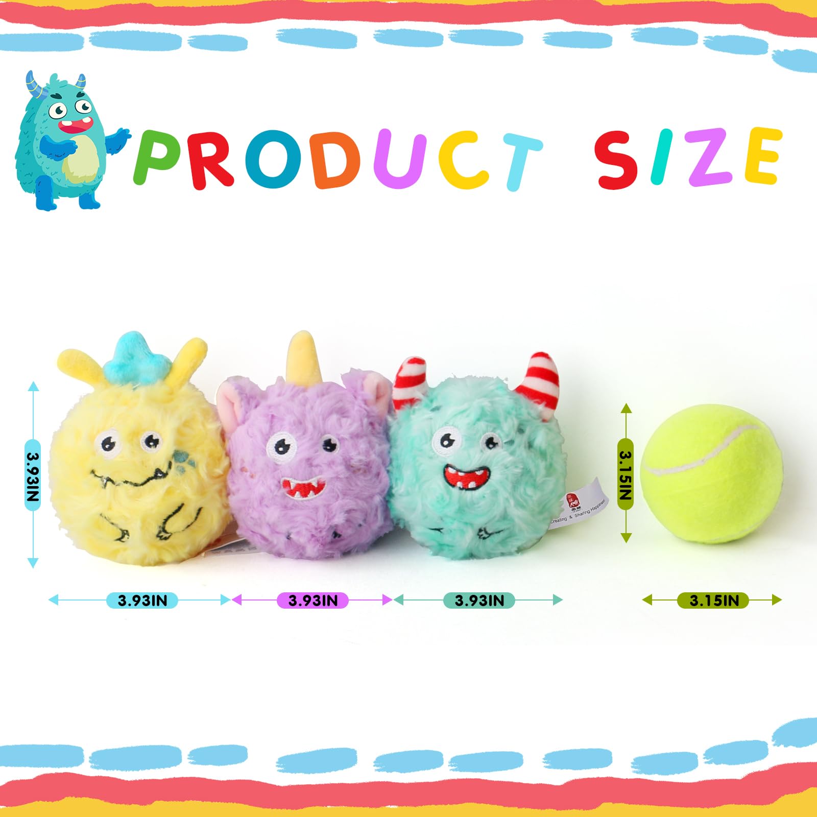 D KING D KING Sea Lion Ball – bright plush ball ideal for interactive fetch and grip.