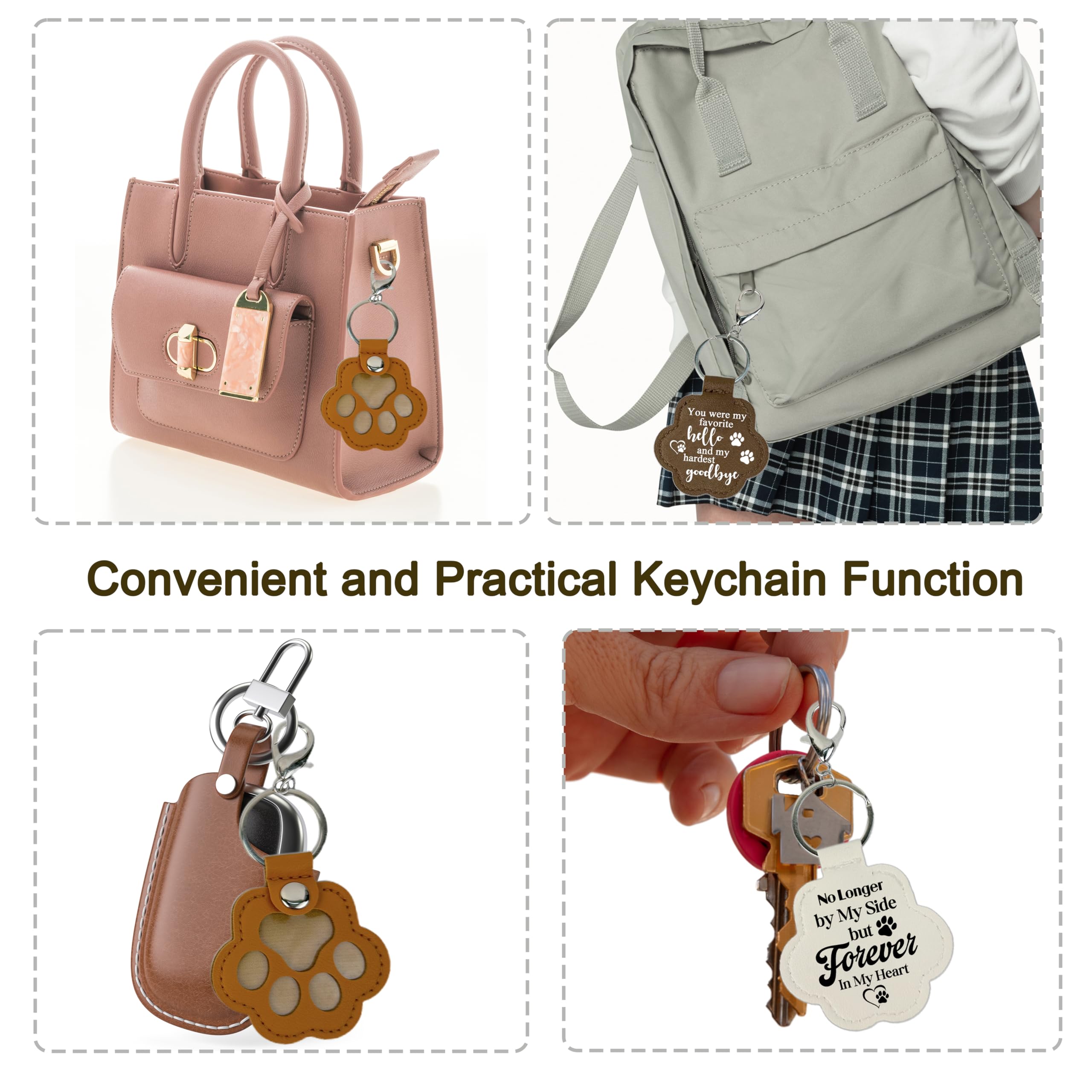 D95COCC paw keychain compact size easy to attach to keys, bags, or pendants