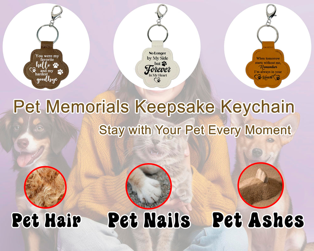 D95COCC paw keychain fill-compartment shows transparent storage for fur keepsakes