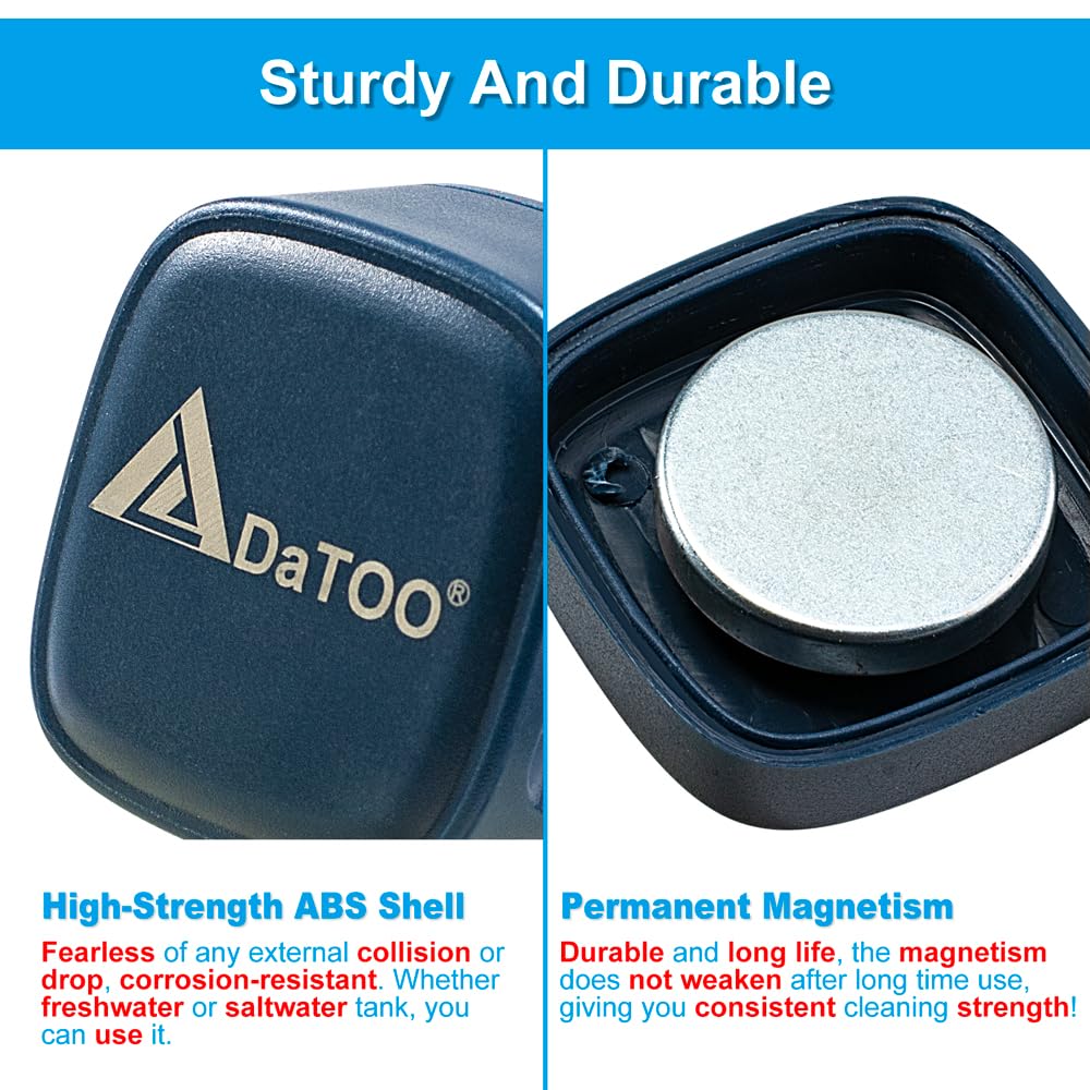 DaToo mini-scrubber cleaning a glass panel with clear water sheen