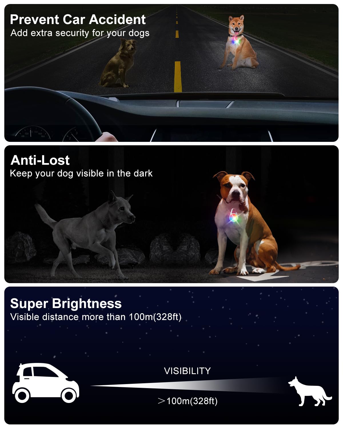 DAAMENT lightweight clip-on design stays comfortable on your dog.