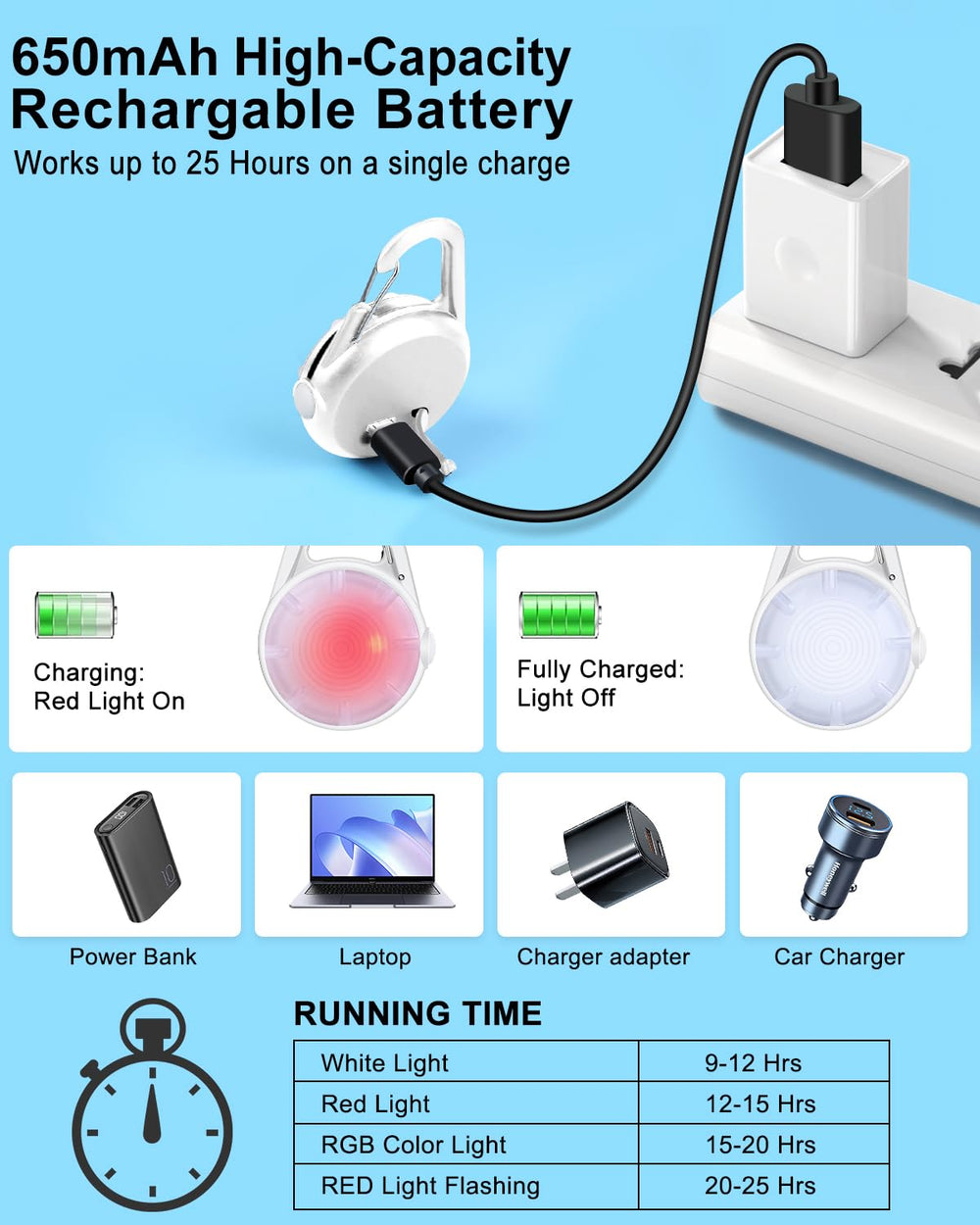 DAAMENT waterproof dog collar light withstands rain and muddy conditions.
