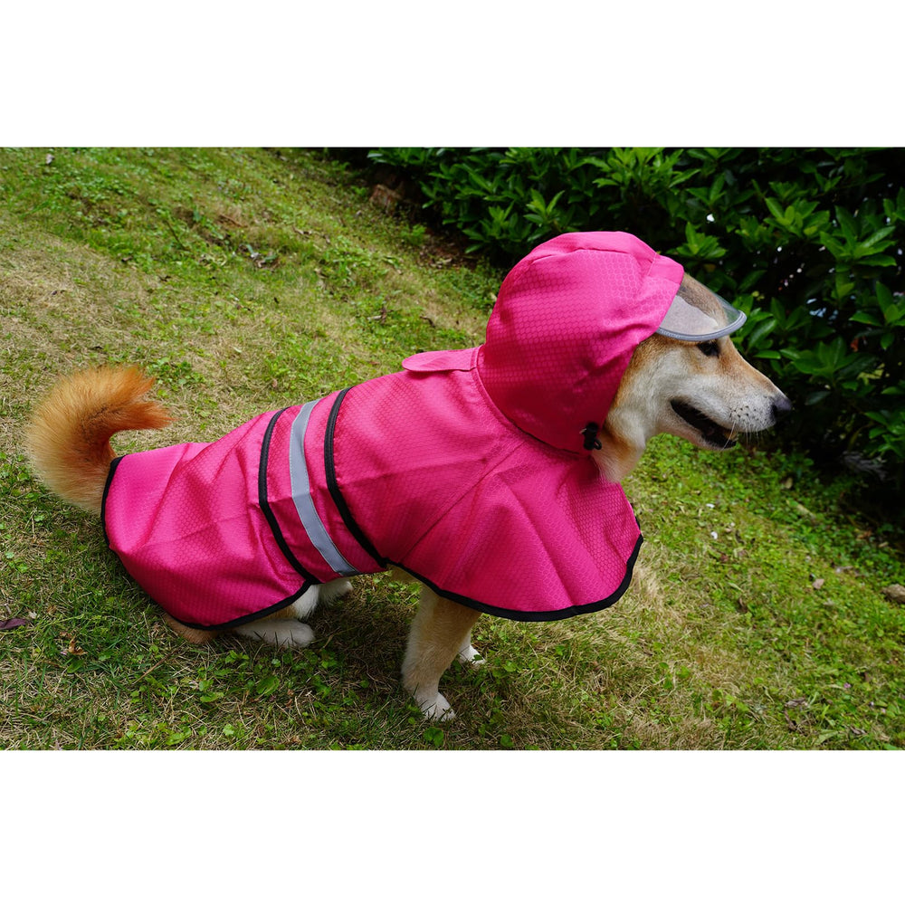 Dadanfly dog raincoat reflective-strips boosts visibility during dusk walks