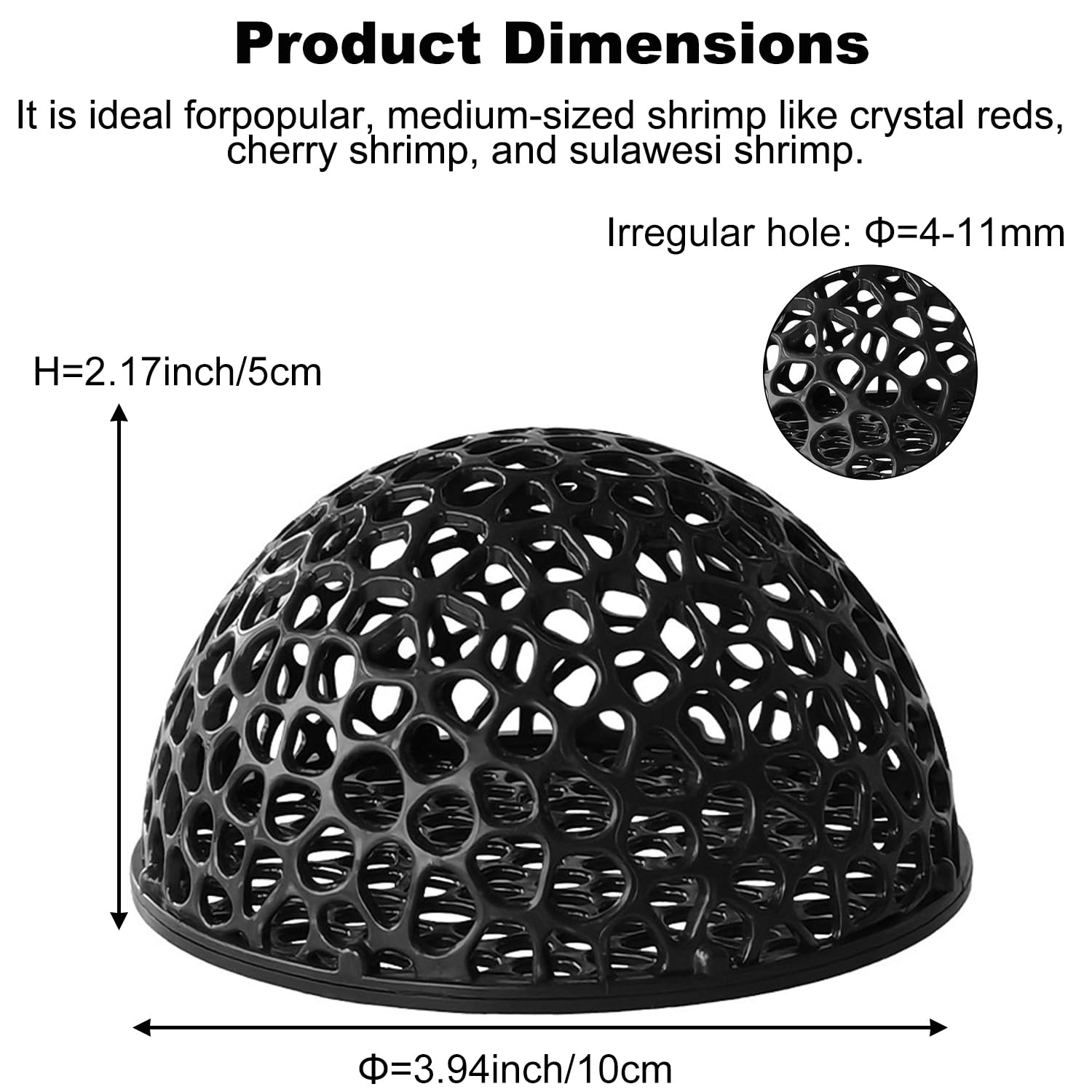 Daelala Aquarium Shrimp Hide two-pack black elevates tank decor with practical shelters.