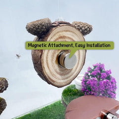 Daerky Walnut wood habitat provides breathable, durable shelter for small pets.