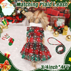 DaFuEn dog Christmas sweater front view with bow adds cute holiday charm.