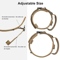 DAGANXI tactical dog collar metal buckle image highlights quick-release security during emergencies
