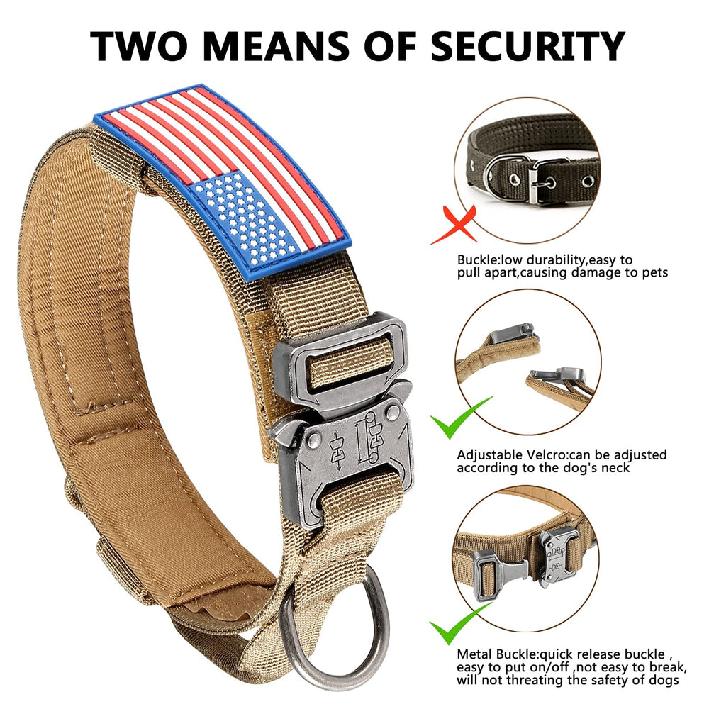 DAGANXI tactical dog collar patches included for personalized identification