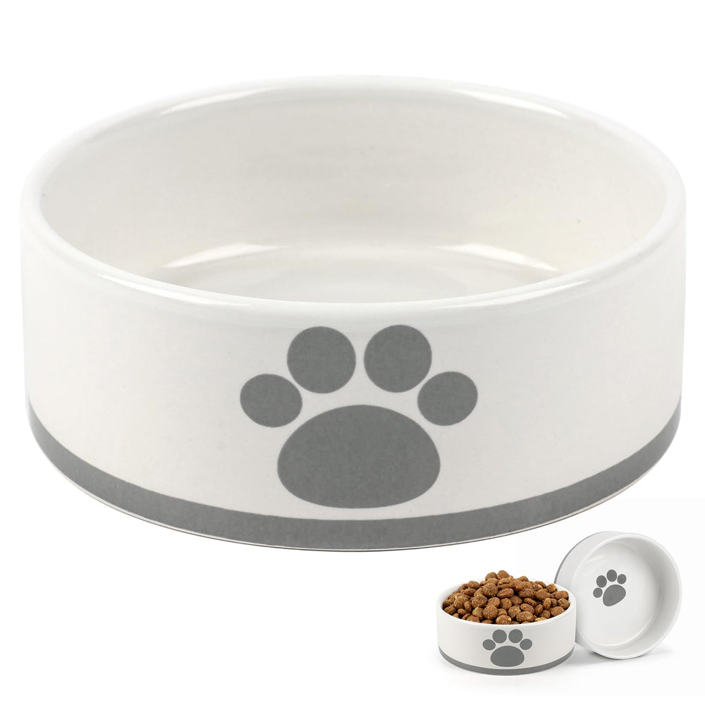 Dahaiwua ceramic dog bowl small front view showing compact design