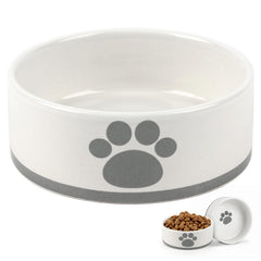 Dahaiwua ceramic dog bowl small front view showing compact design