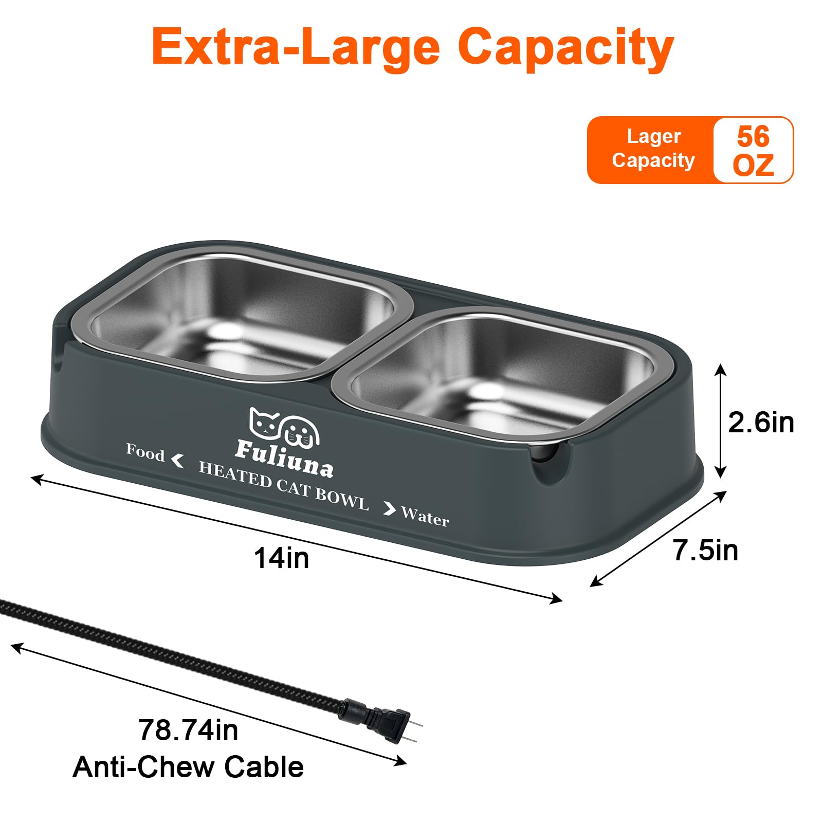 Dahivs anti-bite cord and waterproof base for outdoor use.