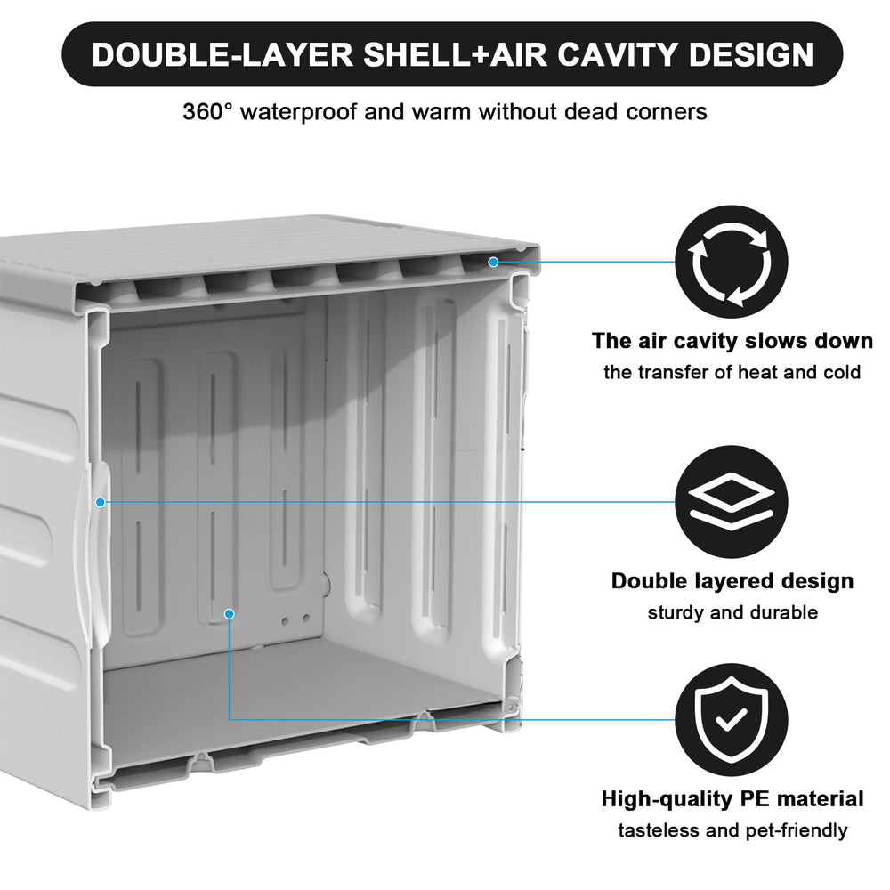 Dahivs elevated base keeps cats dry on damp days