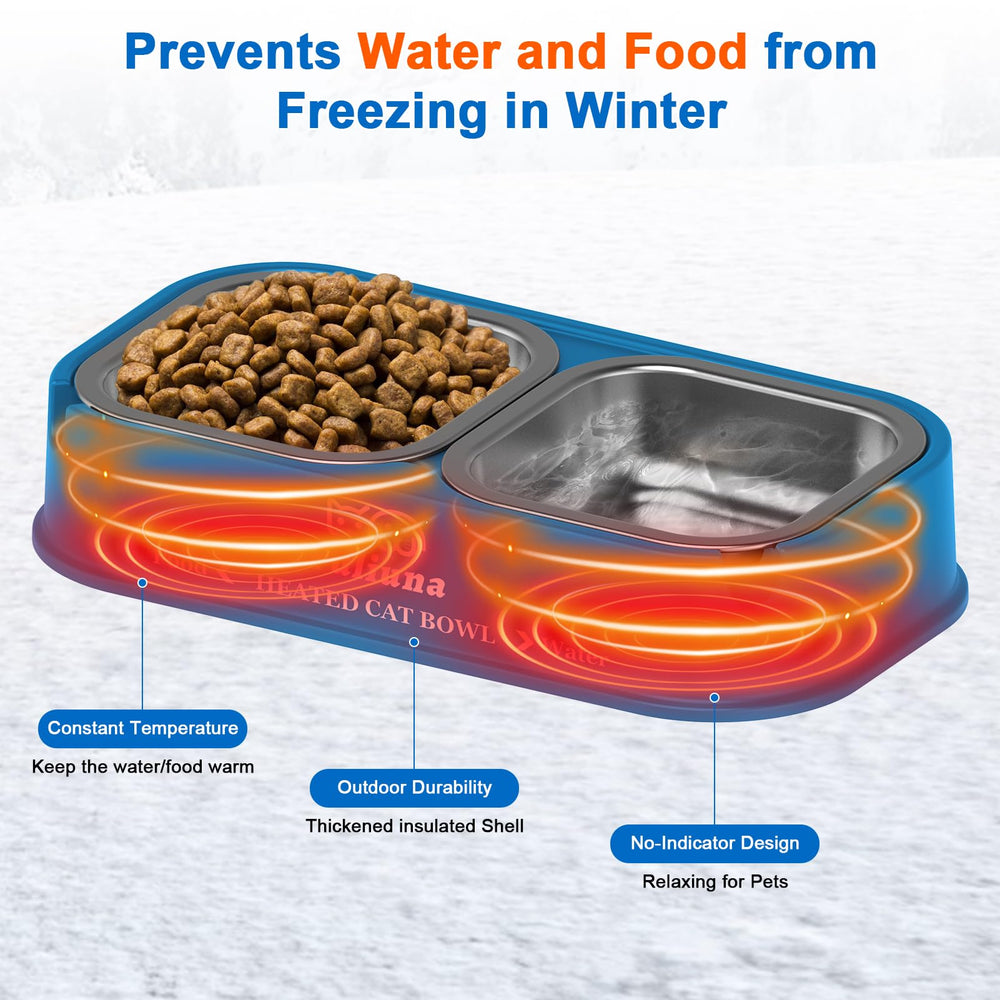 Dahivs heated cat bowl-anti-bite-cord emphasizes safety against chewing near the power cord.
