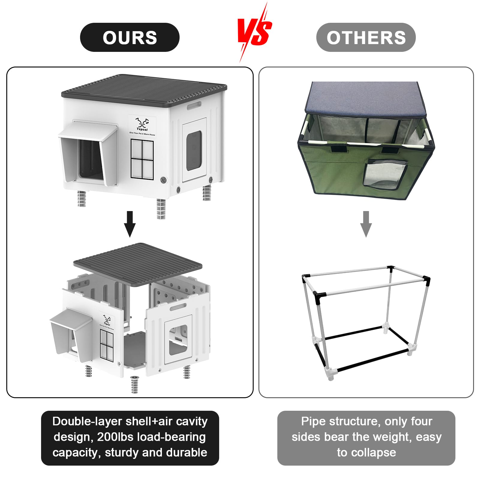 Dahivs multi-use outdoor cat shelter suitable for patios and barns