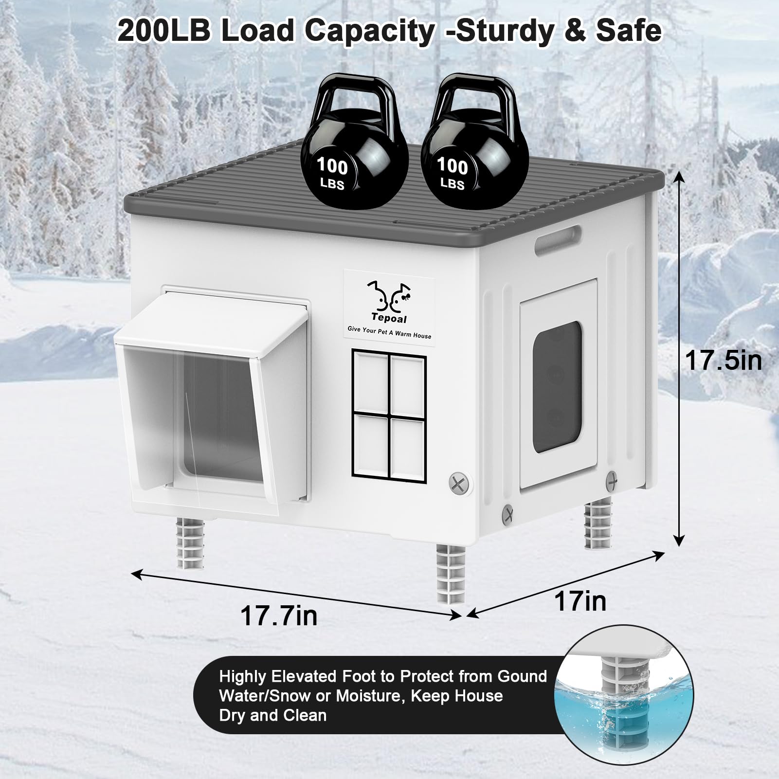 Dahivs outdoor cat shelter insulated walls provide lasting cozy shelter