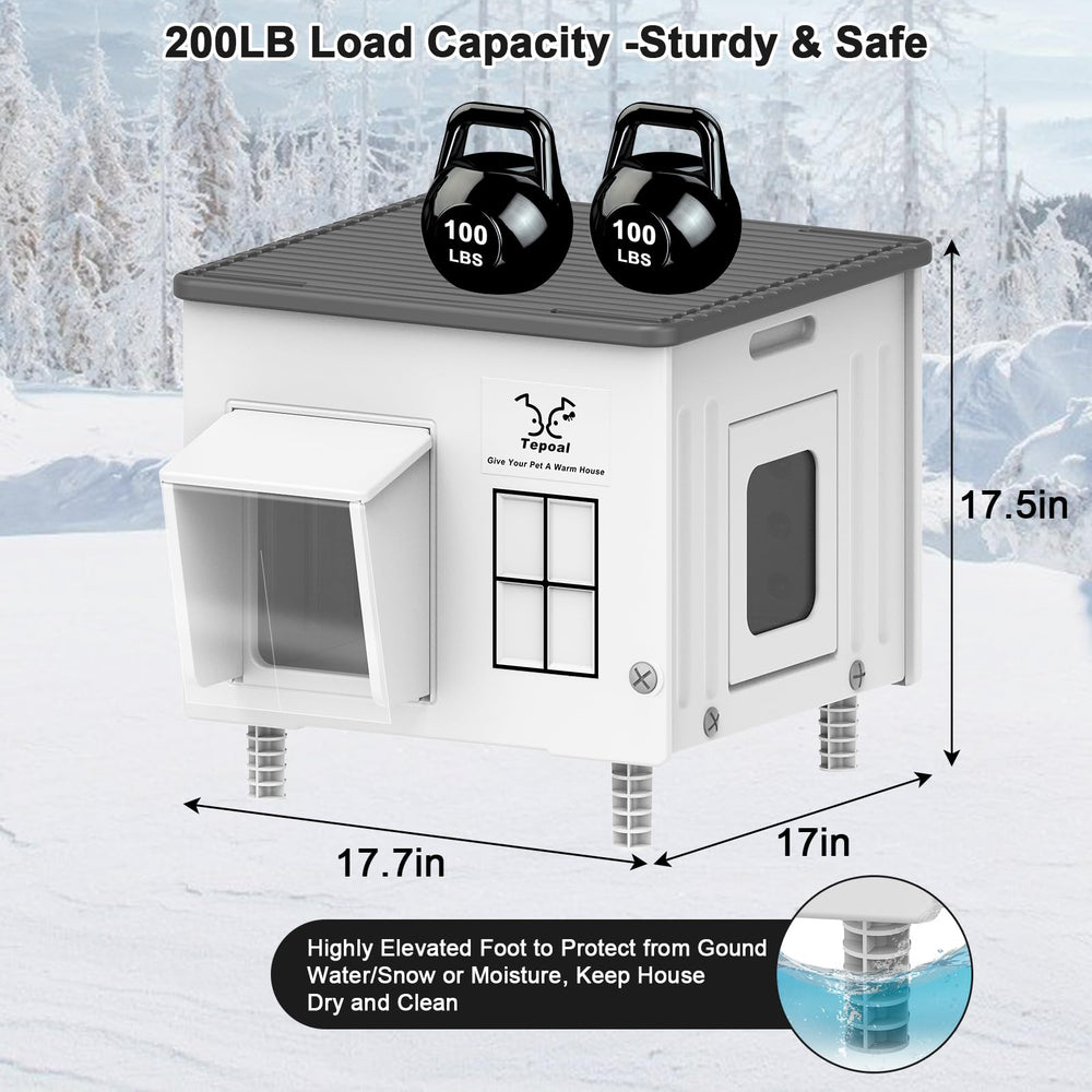 Dahivs outdoor cat shelter insulated walls provide lasting cozy shelter