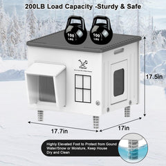 Dahivs outdoor cat shelter insulated walls provide lasting cozy shelter