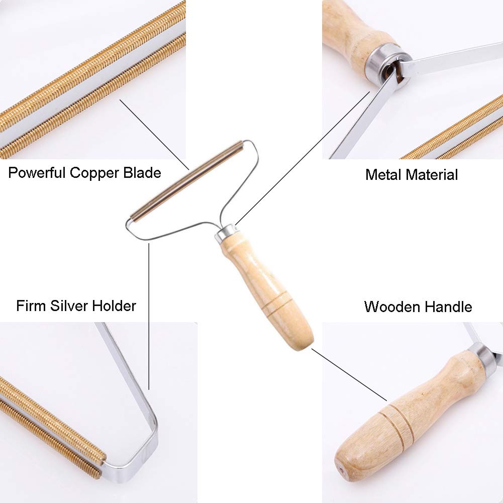 DAIFUQIHUA portable lint roller with wooden handle for car carpet cleaning