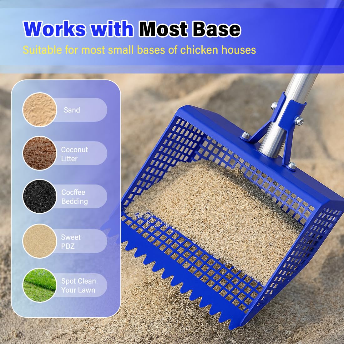 Dakasokaaa 304 stainless steel shovel head resists rust.