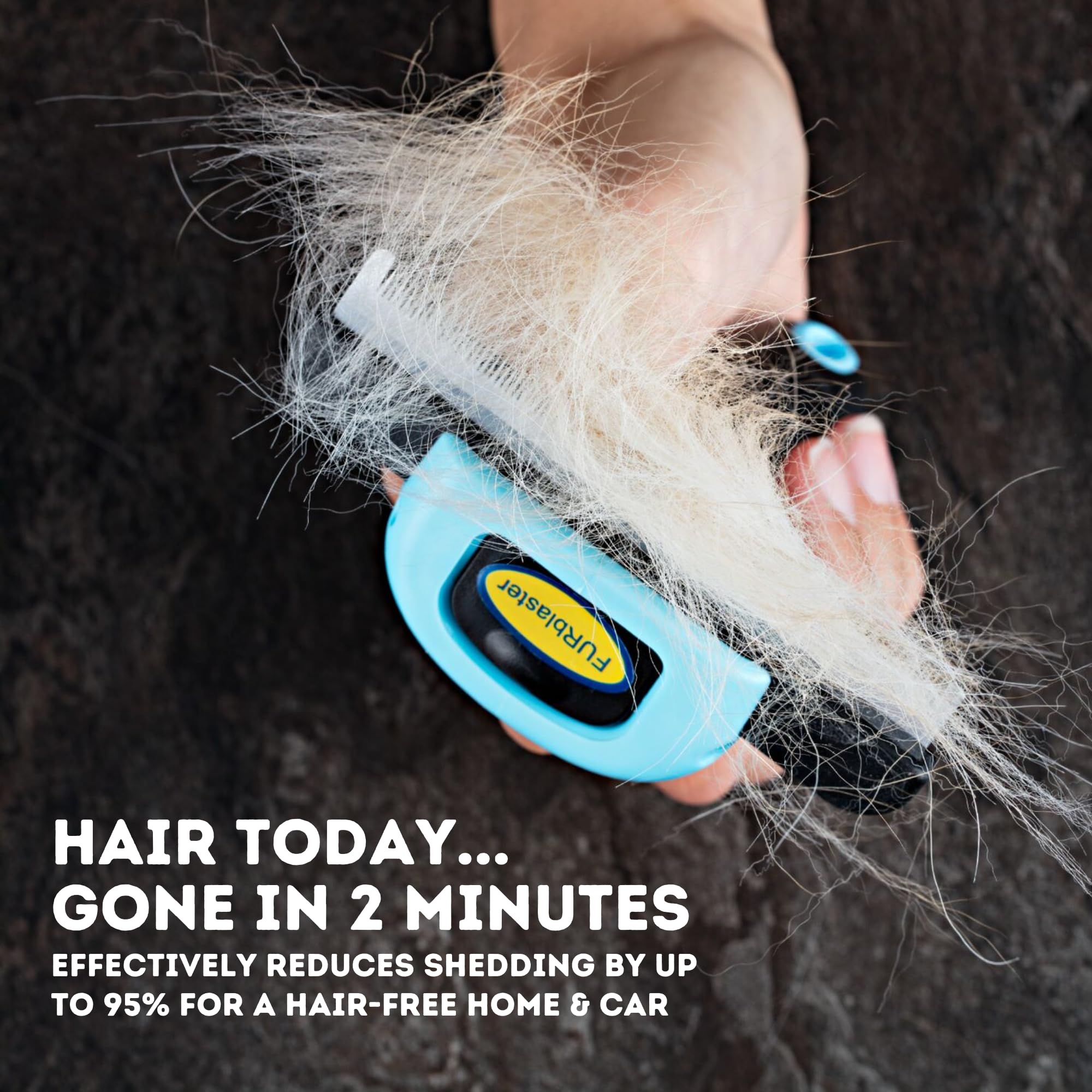 DakPets deshedding tool stainless steel blade captures loose fur efficiently during baths.