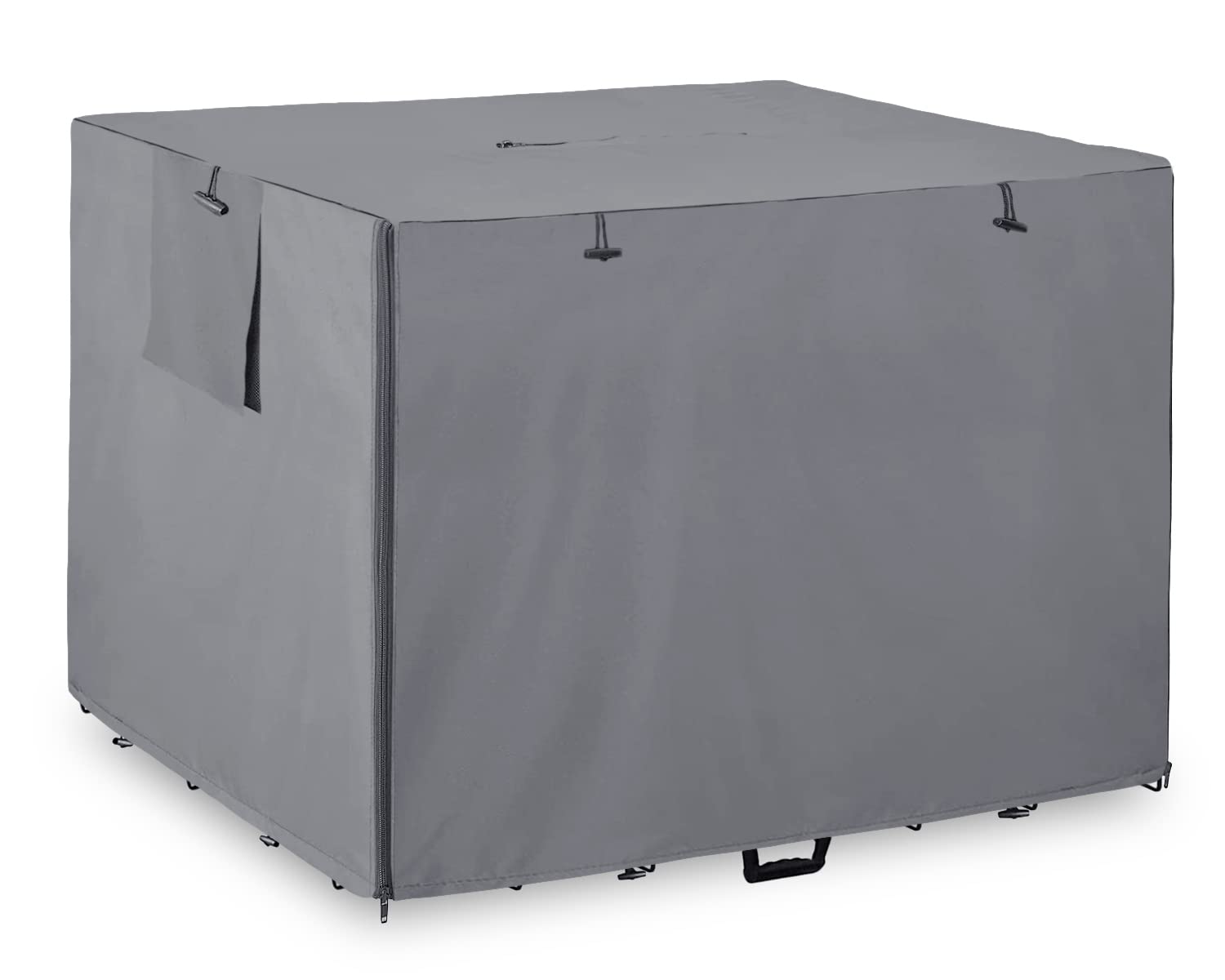 Dalema 36-inch dog crate cover front view with four zippers for easy entry and exit.
