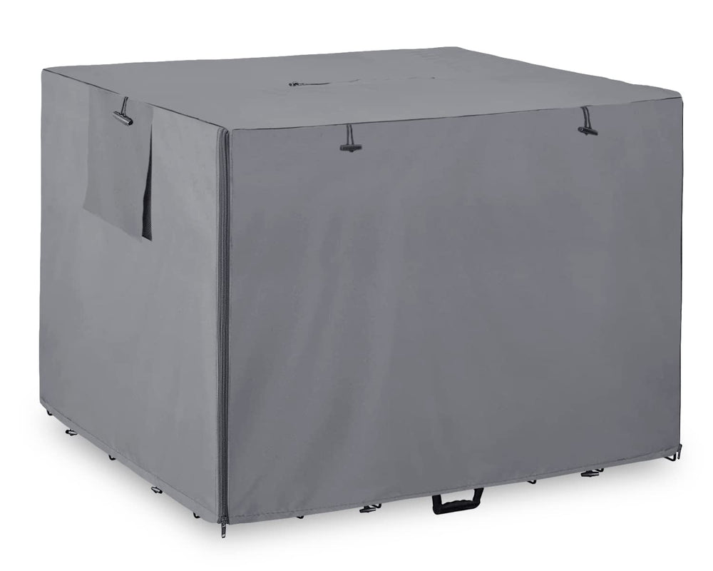 Dalema 36-inch dog crate cover front view with four zippers for easy entry and exit.
