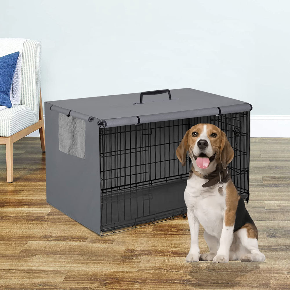 Dalema 36-inch dog crate cover side mesh vent enables better ventilation.