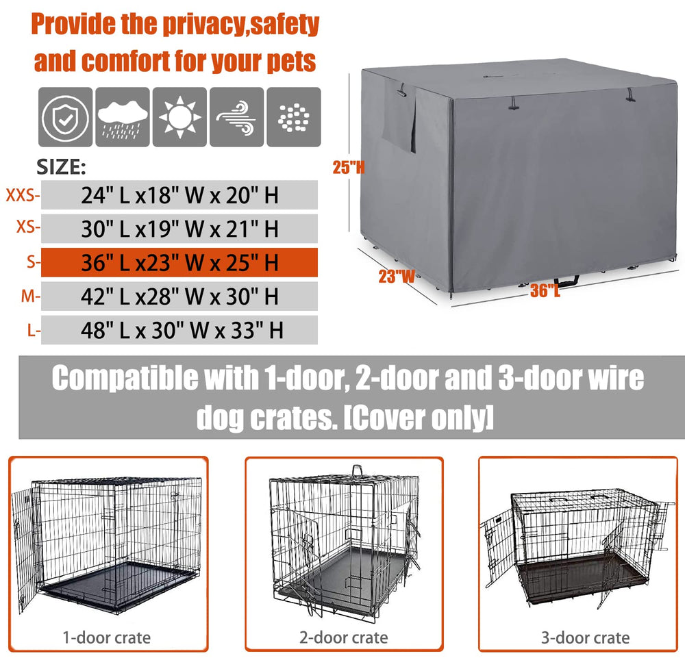 Dalema 36-inch dog crate cover side vent shows breathable mesh for airflow.