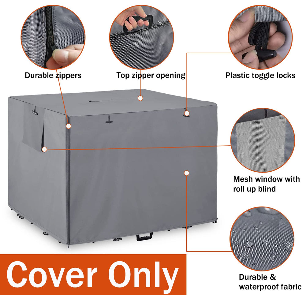 Dalema 36-inch dog crate cover top handle opening for easy relocation.