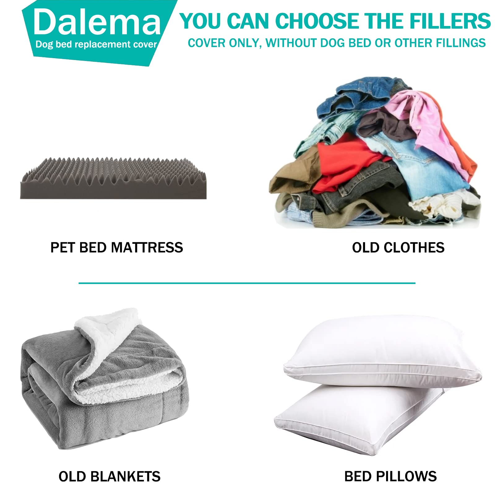 Dalema reversible design contrast: plush top and waterproof bottom for versatility.