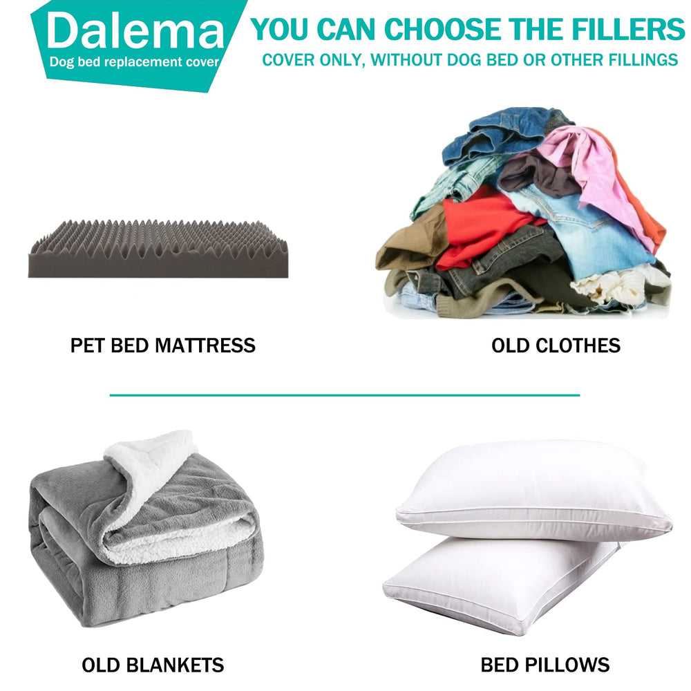 Dalema reversible design contrast: plush top and waterproof bottom for versatility.